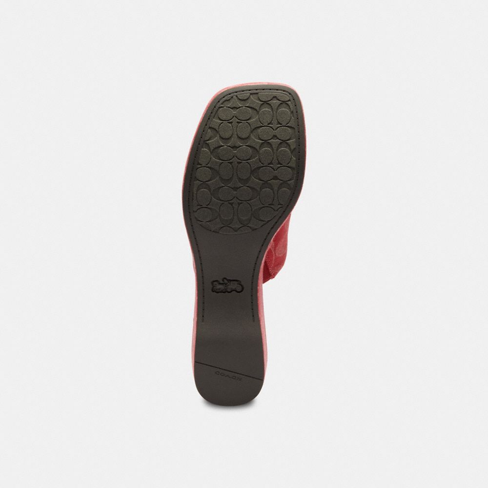 Women's Coach Phoebe Platform Sandal In Signature Denim True Red