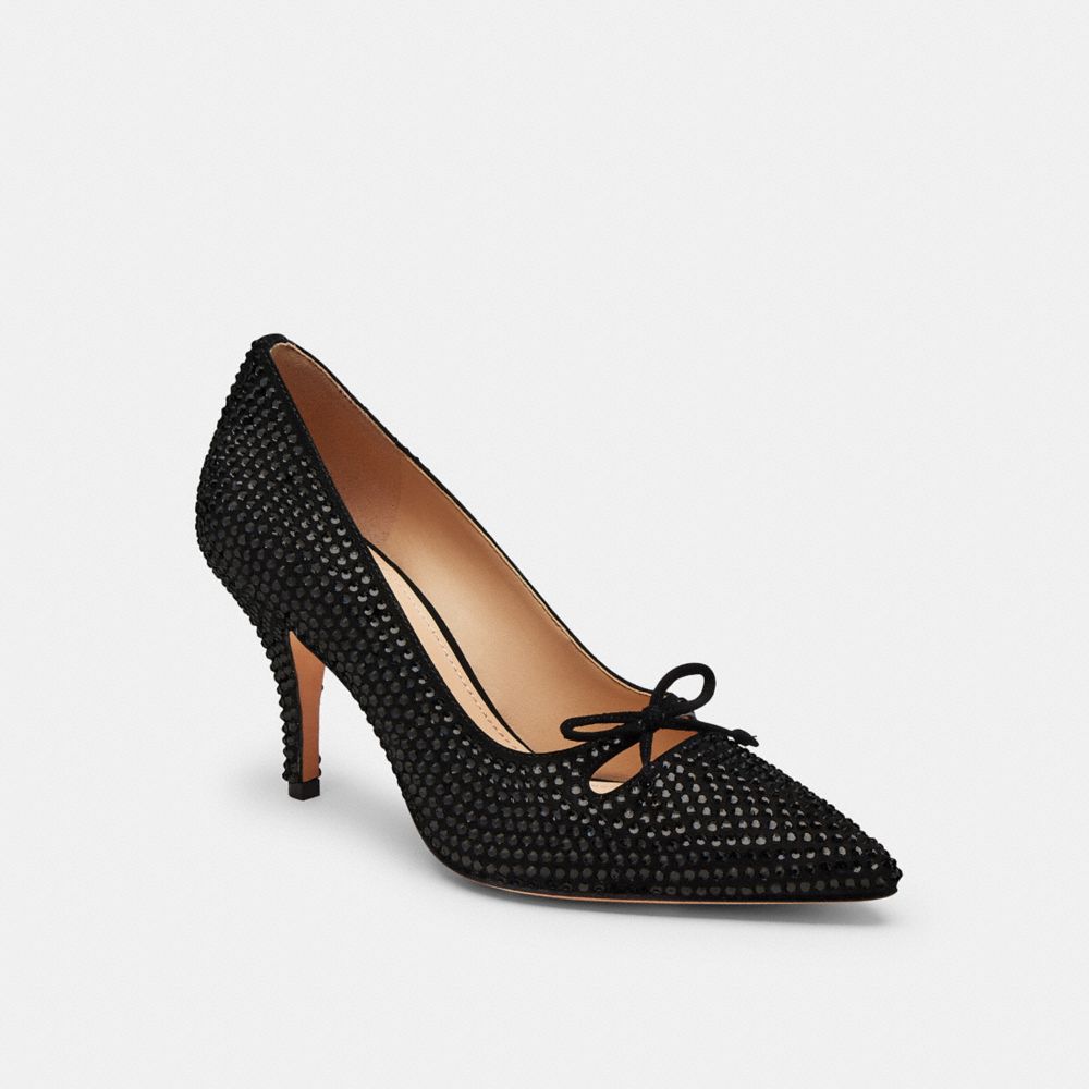 Women's Coach Pump With Crystals Black