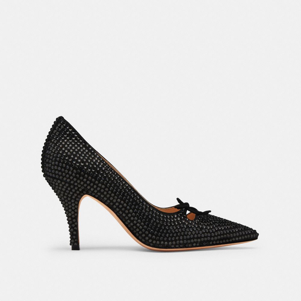 Women's Coach Pump With Crystals Black