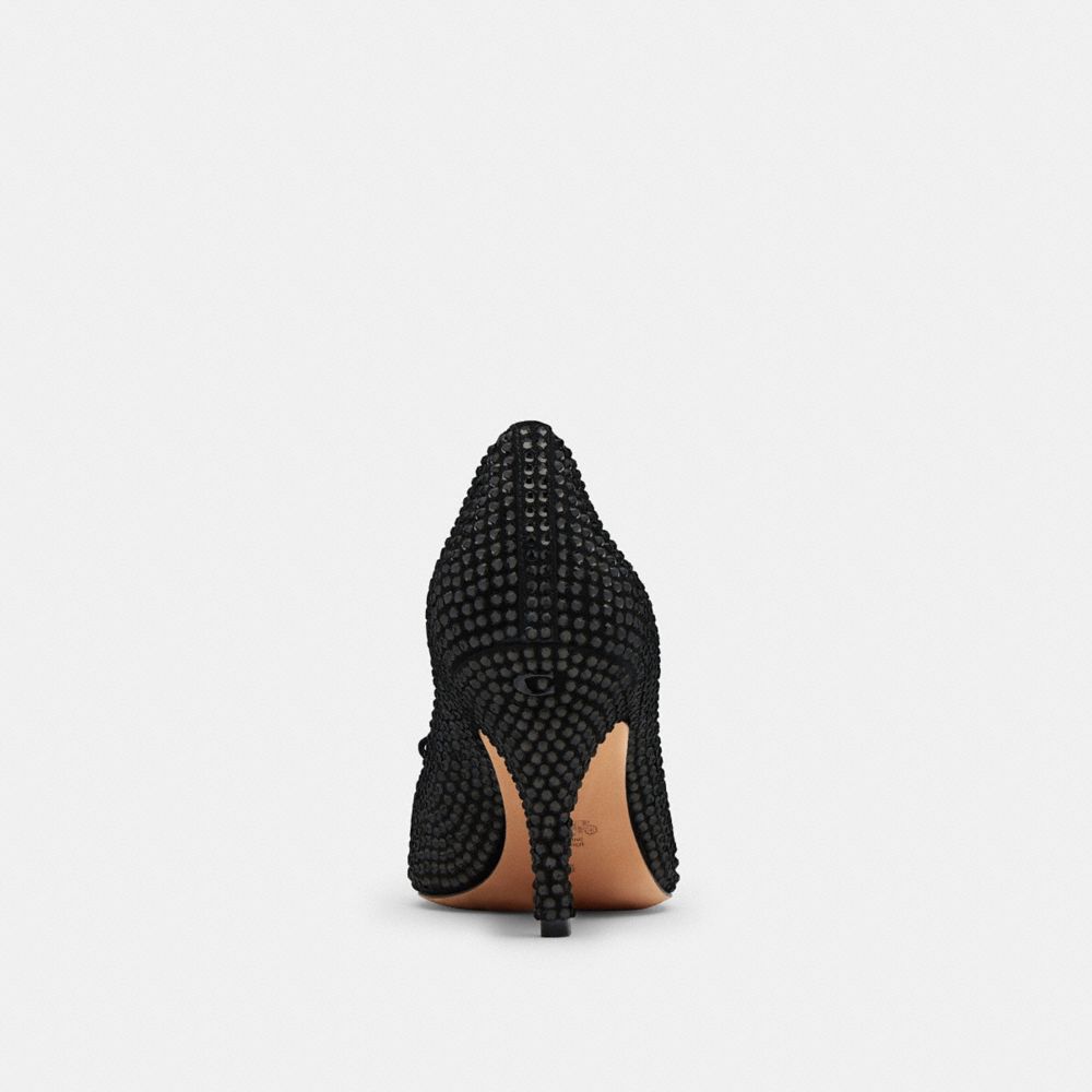 Women's Coach Pump With Crystals Black