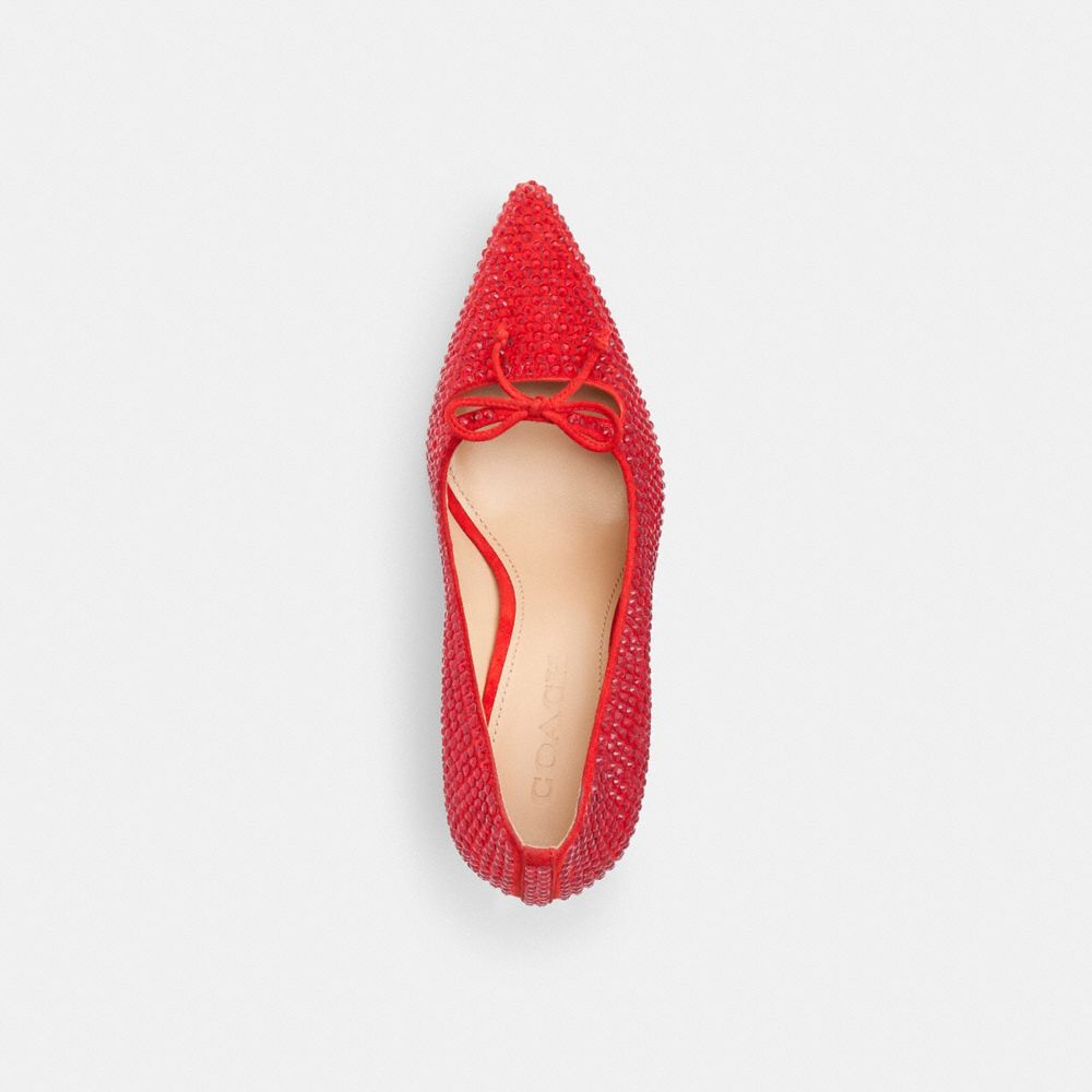 Women's Coach Pump With Crystals Bright Red