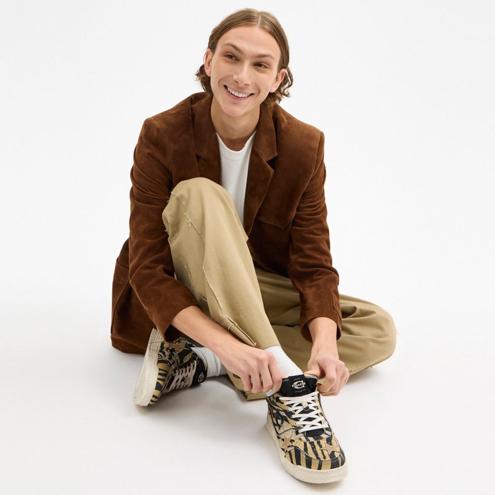 Men's Coach Soho Sneaker With Stars Tiger Multi