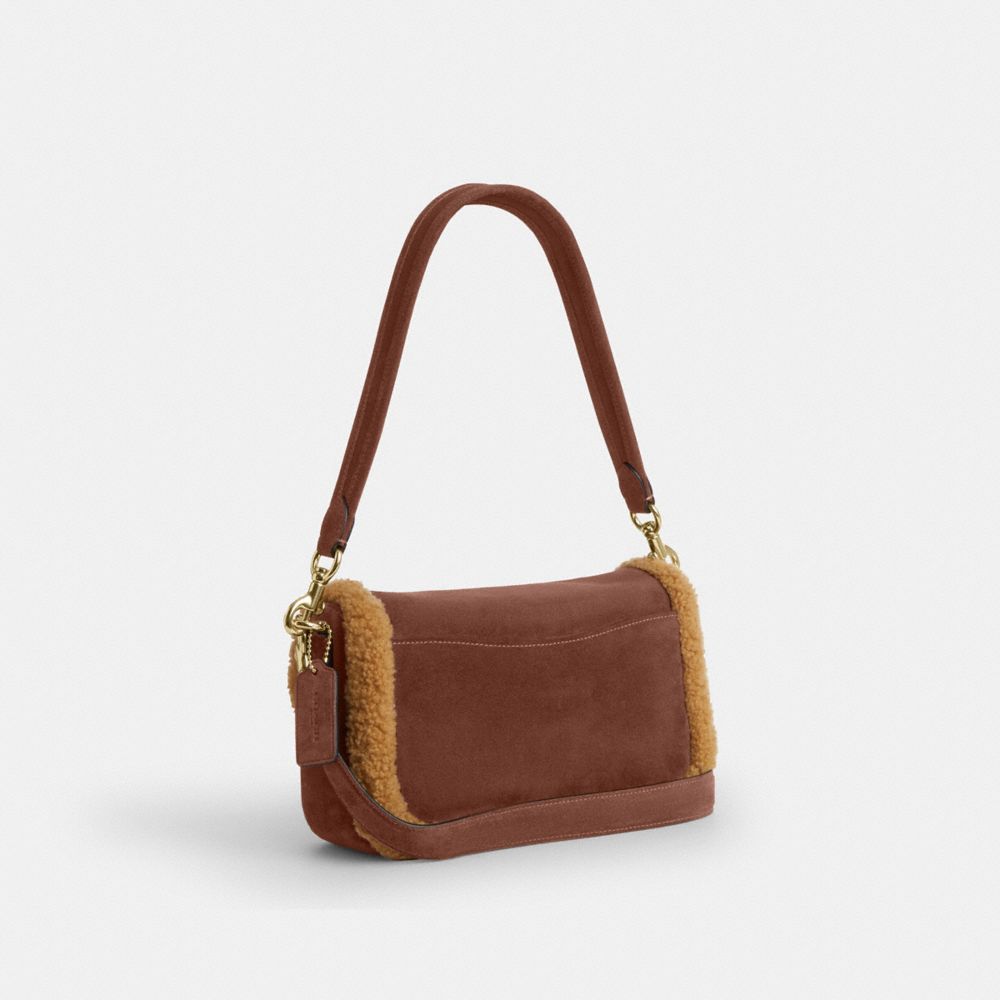 Coach Hadley Shoulder Bag Gold Vintage Brown Multi