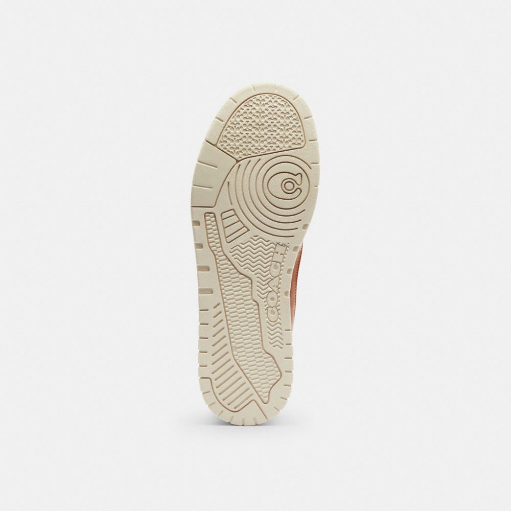 Men's Coach Soho Sneaker With Crystal Signature Jacquard Cocoa Burnished Amber