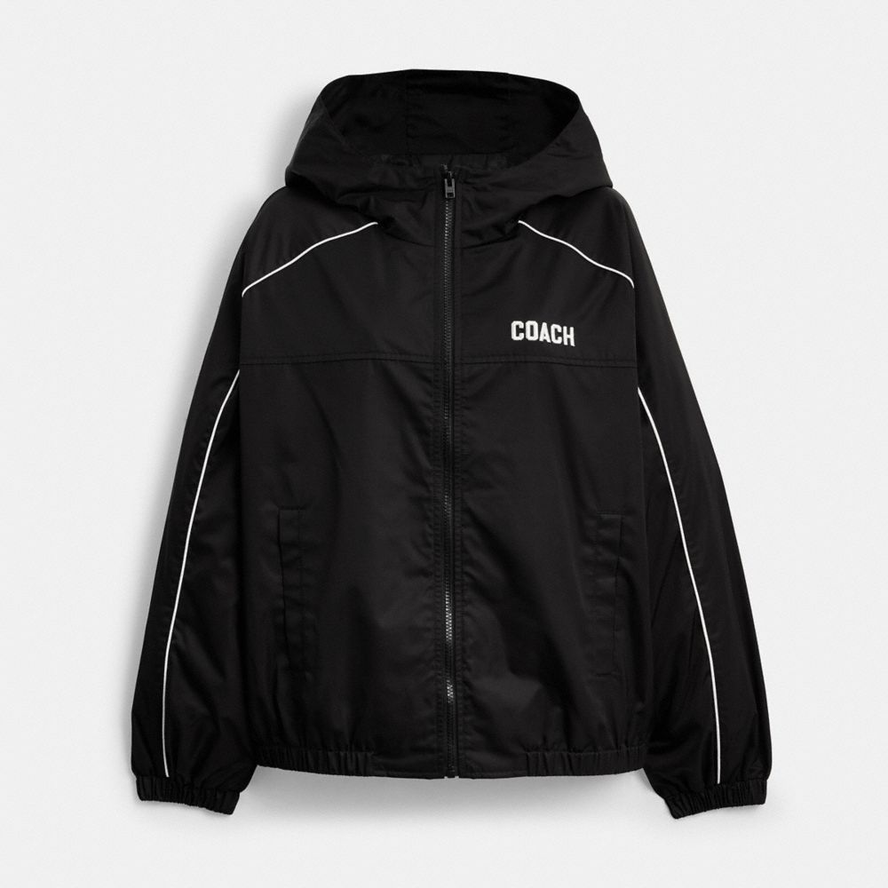 Coach Windbreaker In Recycled Polyester Black