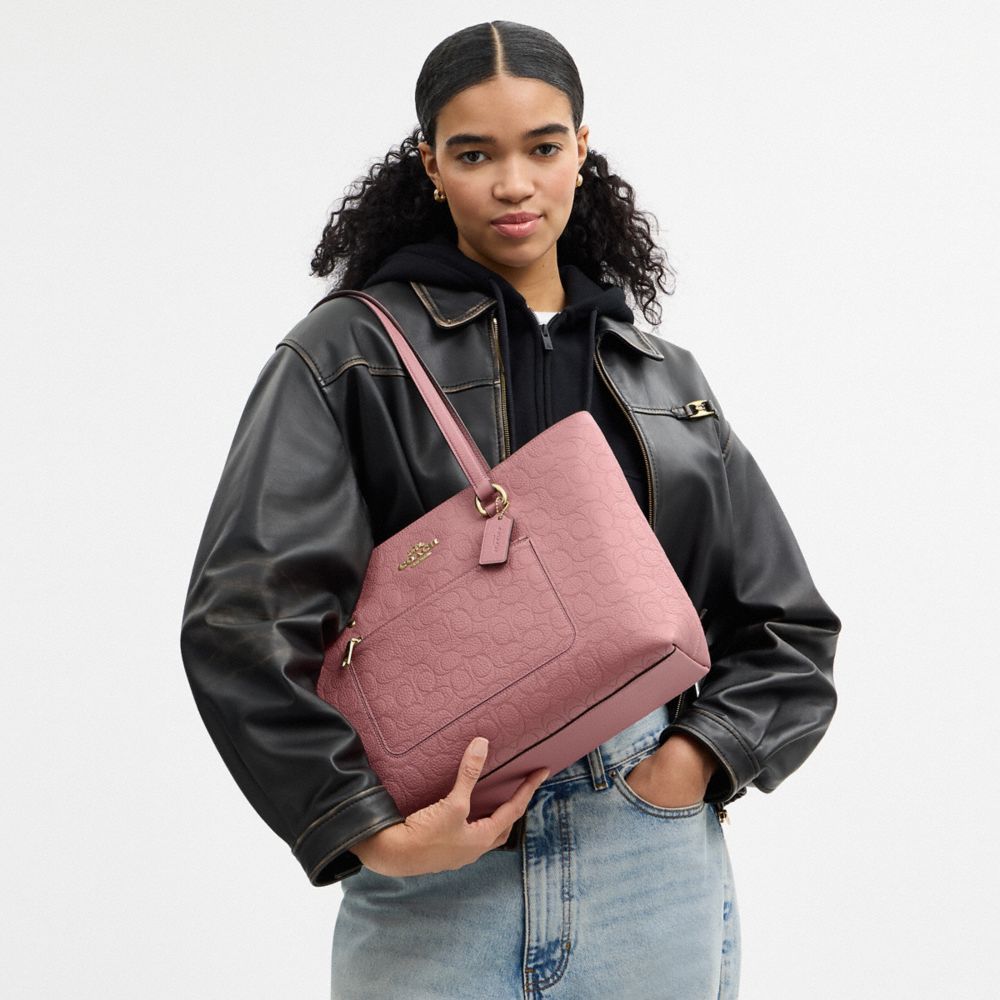 Coach Station Tote Bag In Signature Leather Gold