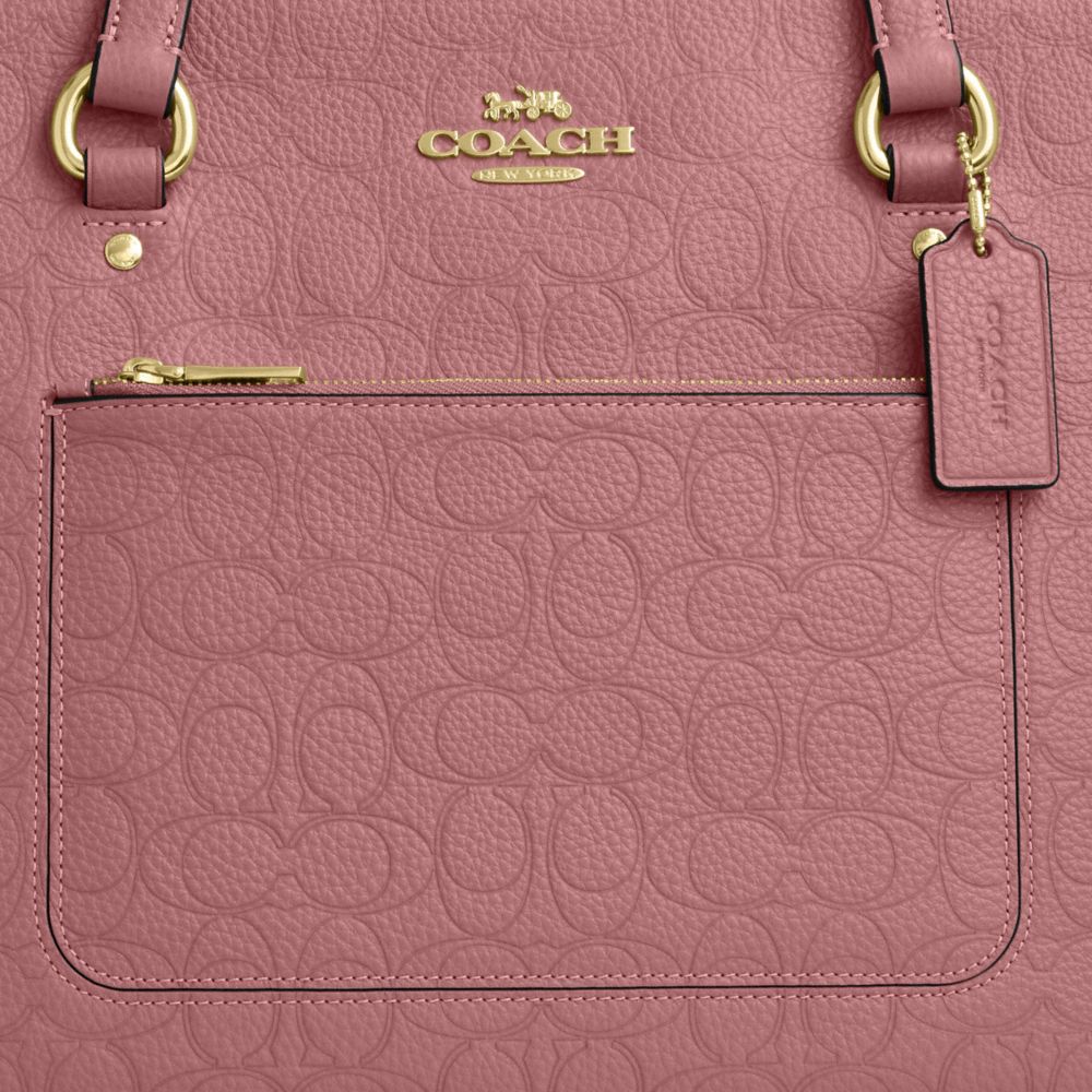 Coach Station Tote Bag In Signature Leather Gold