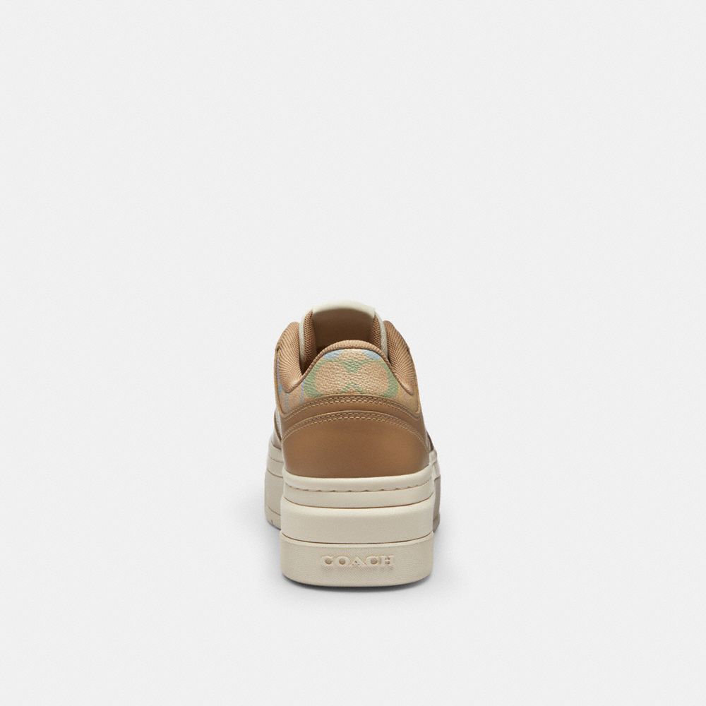 Coach Platform Sneaker In Rainbow Signature Canvas Rainbow Taupe
