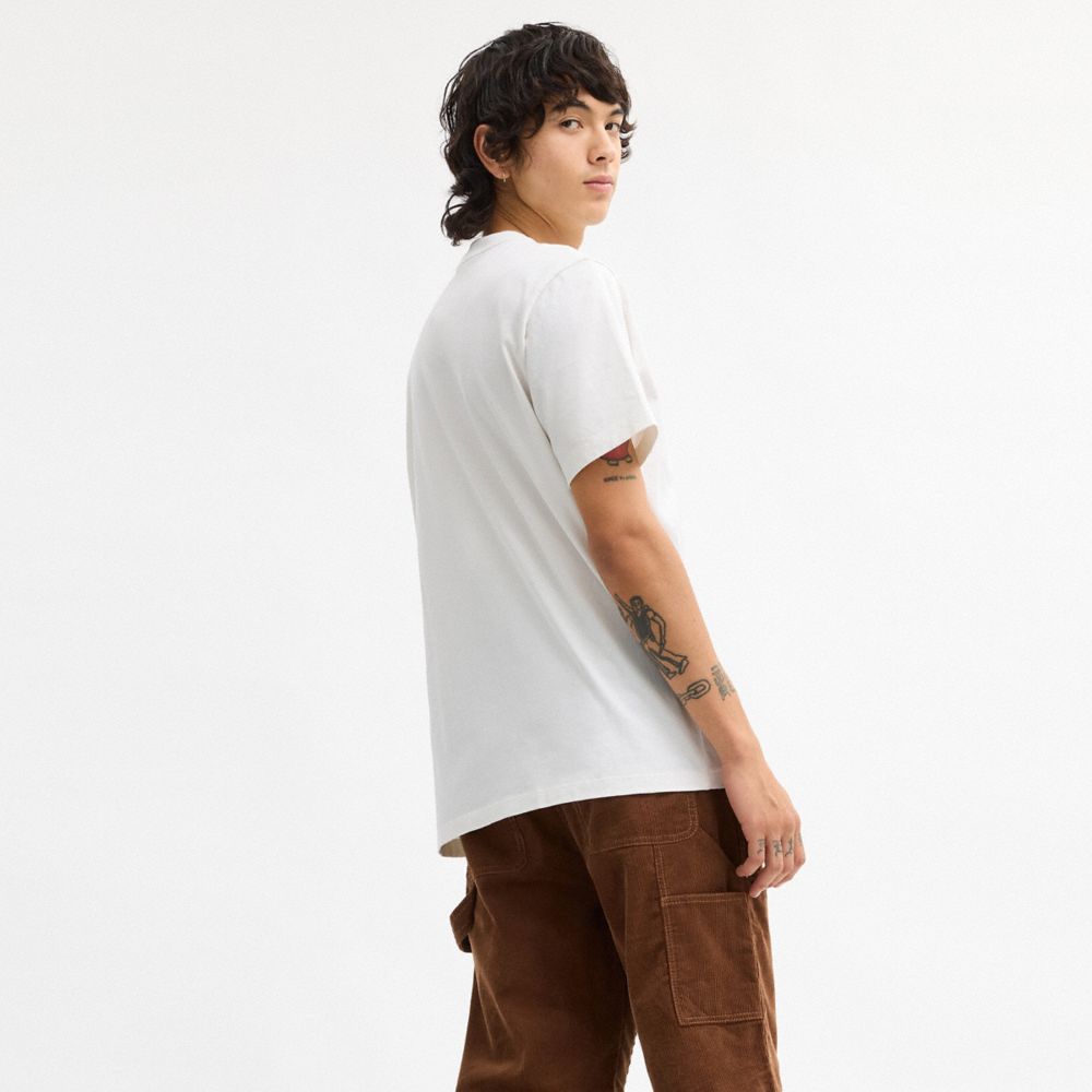 Coach Camo Square Classic T Shirt Vintage Ivory