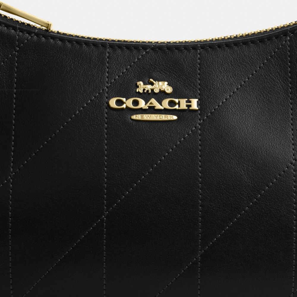 Coach Teri Mini Crossbody Bag With Quilting Gold Black
