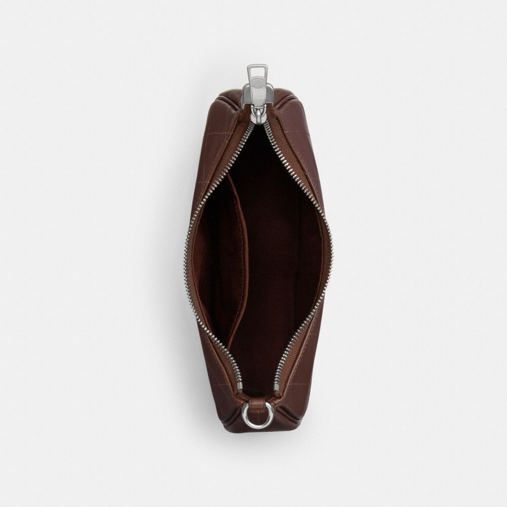 Coach Teri Shoulder Bag With Quilting Silver