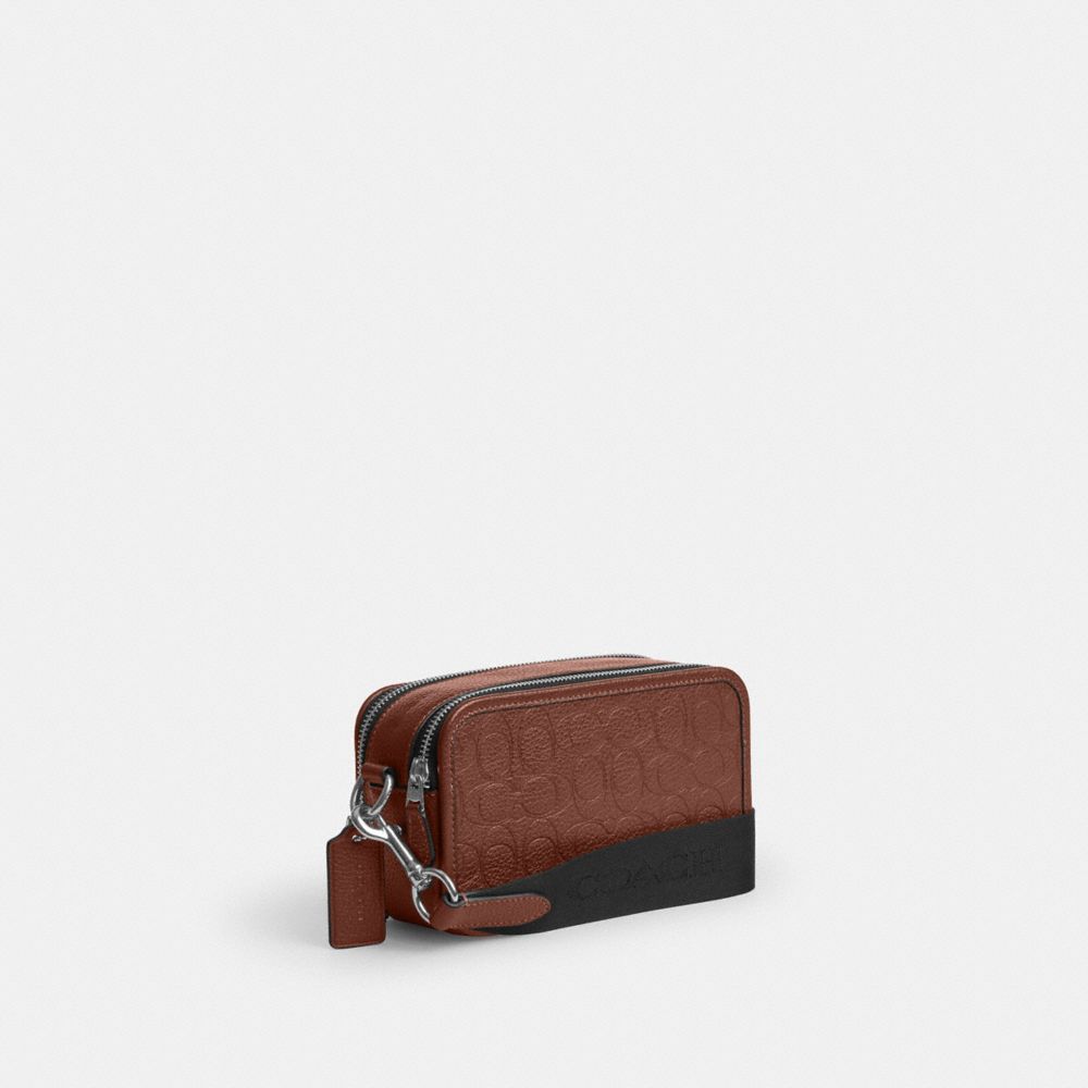 Coach Wyatt Crossbody Bag In Signature Leather Silver Vintage Brown