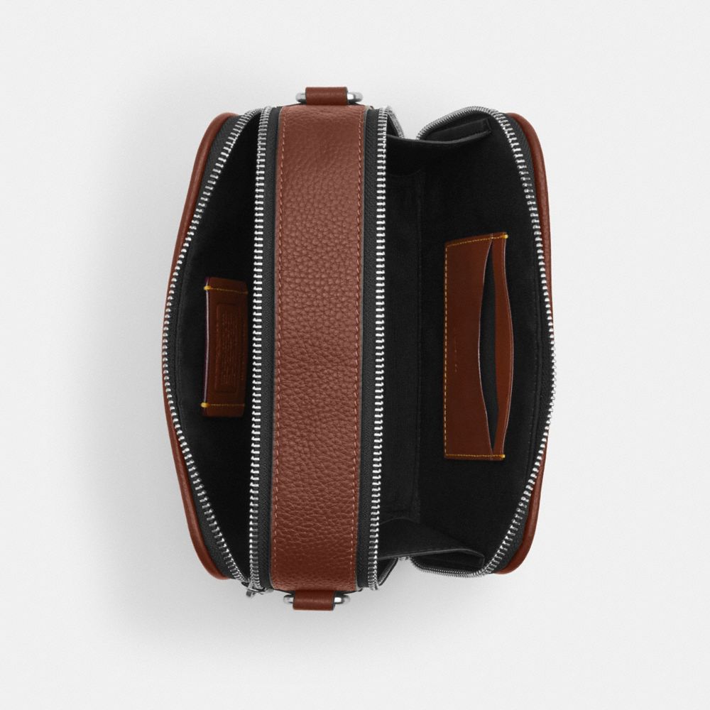 Coach Wyatt Crossbody Bag In Signature Leather Silver