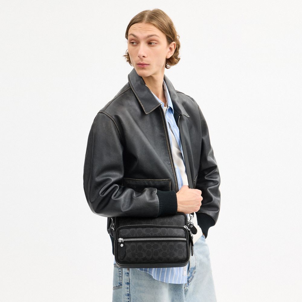 Coach Dakota Crossbody Bag In Signature Canvas Black Signature