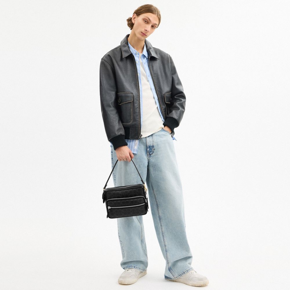Coach Dakota Crossbody Bag In Signature Canvas Black Signature