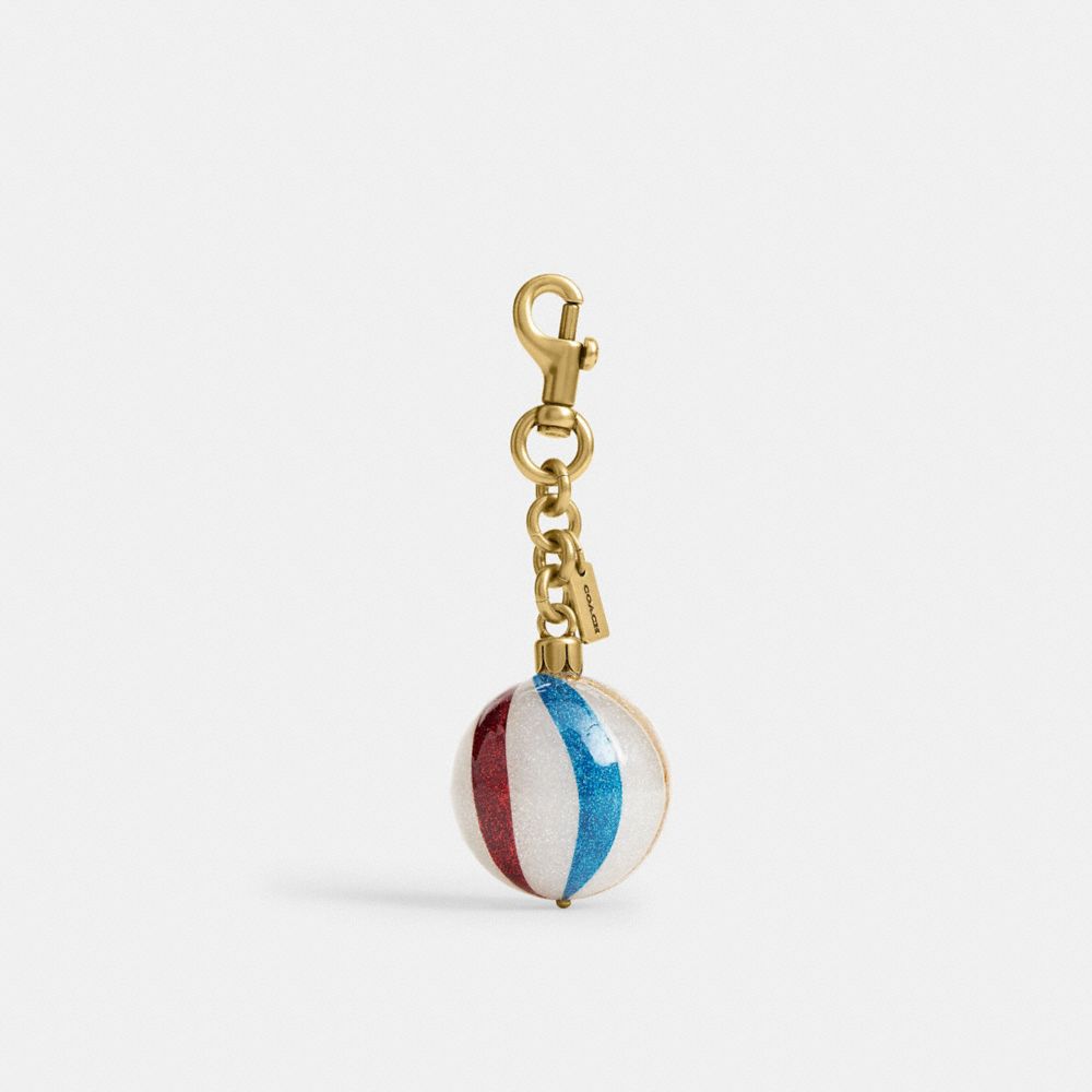 Coach Ornament Bag Charm Brass Multi
