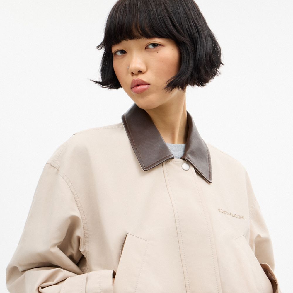 Coach Waxed Country Jacket Stone