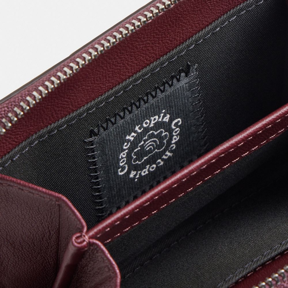 Coach Zip Around Wallet In Upcrafted Leather Merlot