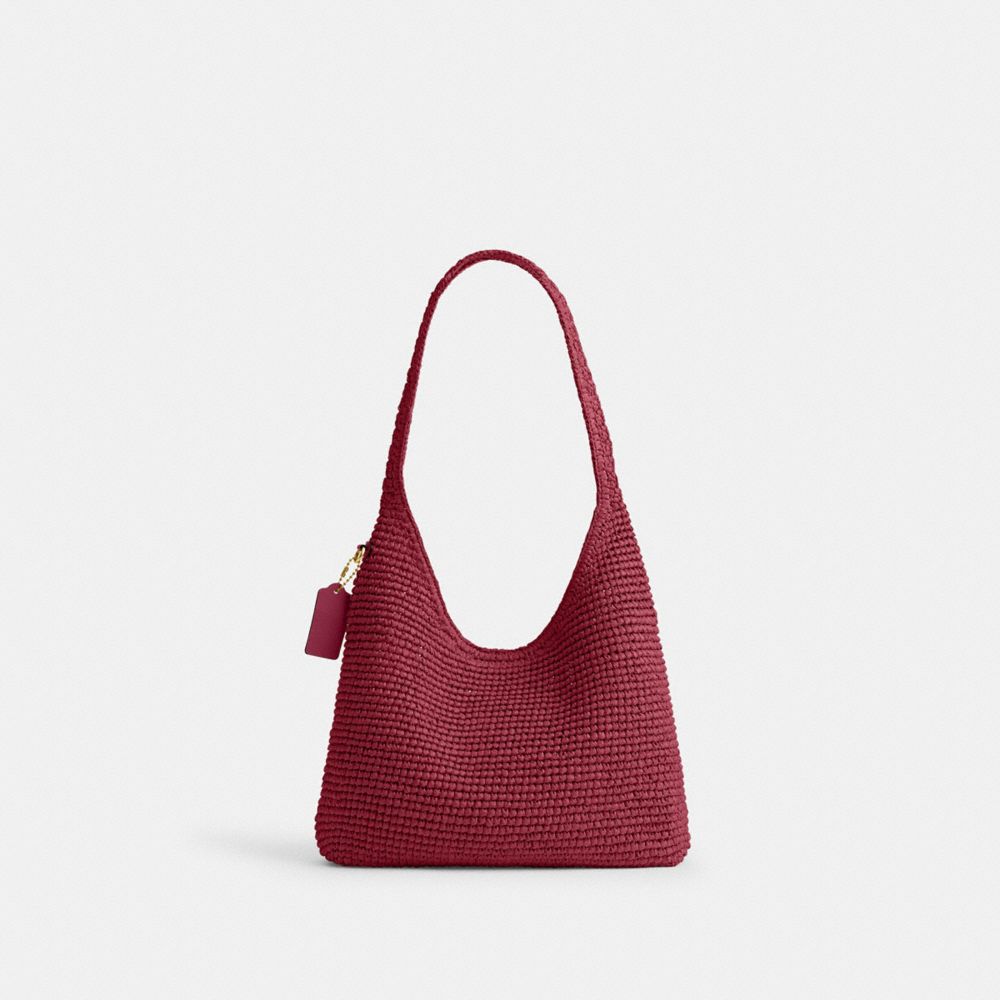 Coach Brooklyn Shoulder Bag 28 Brass Dark Fuchsia