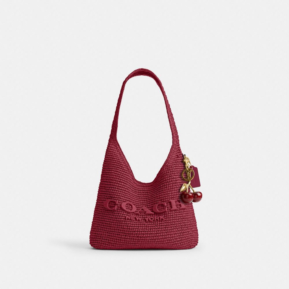 Coach Brooklyn Shoulder Bag 28 Brass Dark Fuchsia