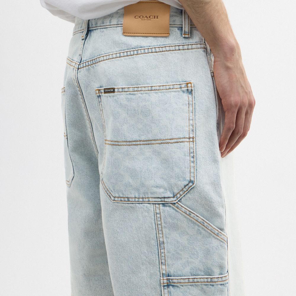 Coach Signature Denim Shorts East River Wash