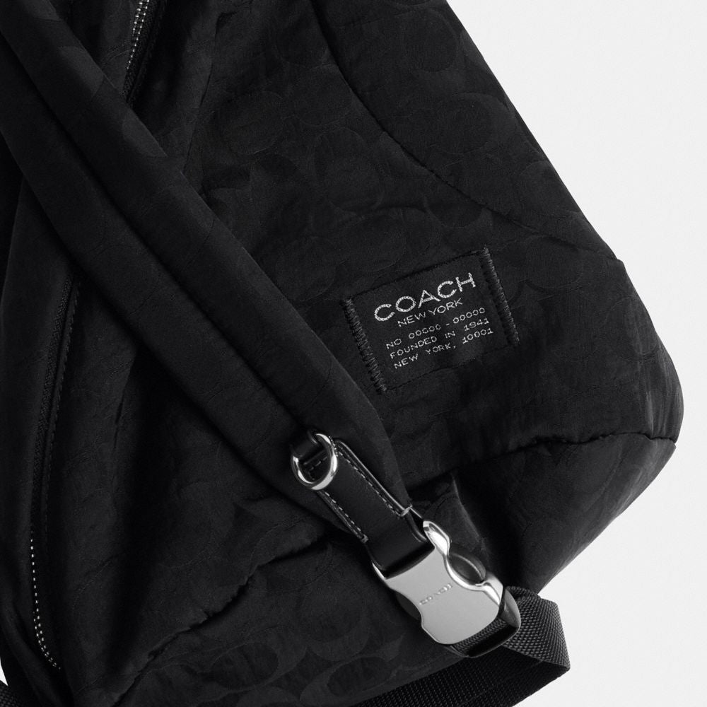 Coach Lachlan Sling In Signature Nylon Black