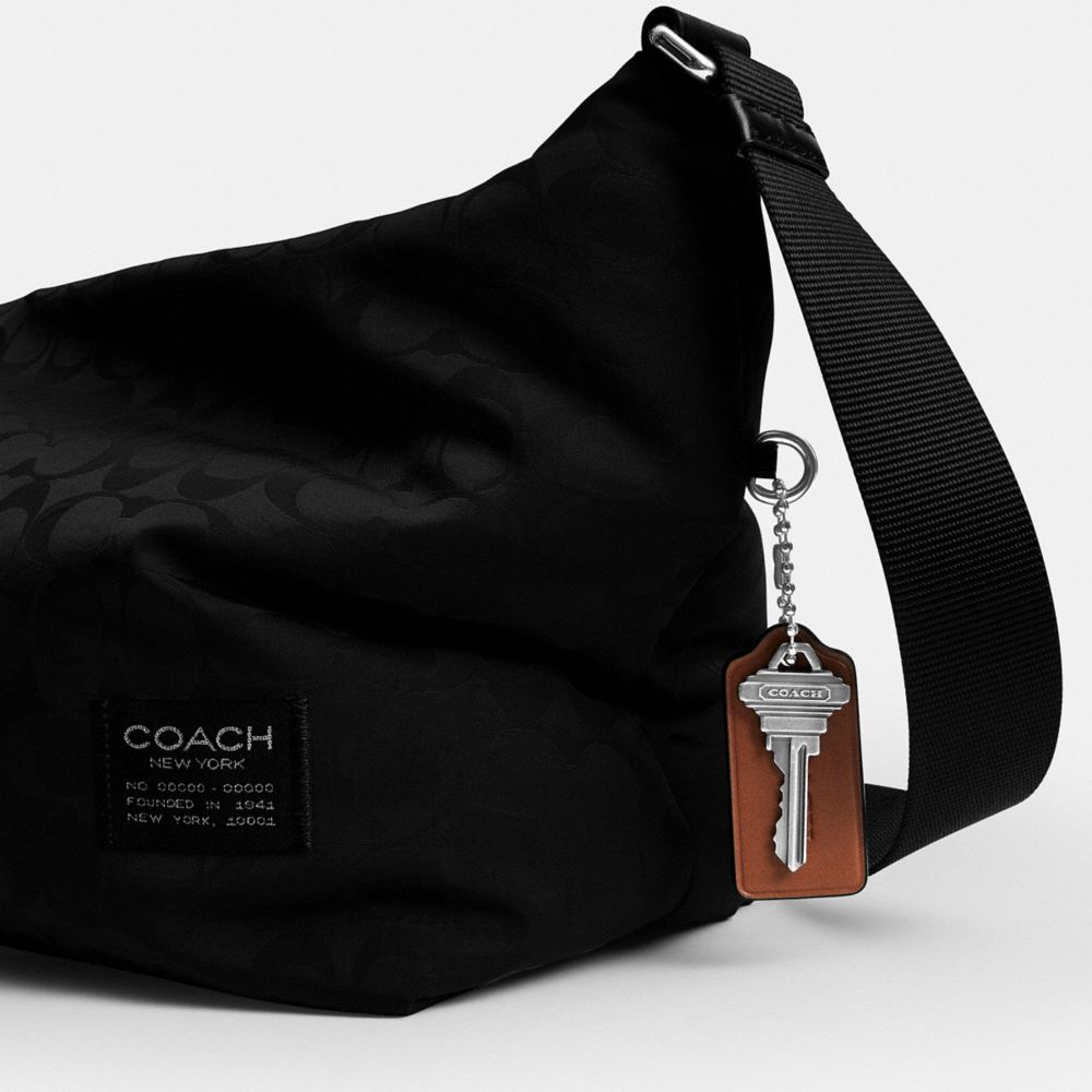 Coach Leo Crossbody In Signature Nylon Black
