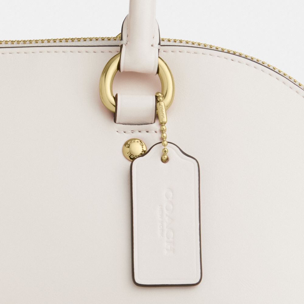 Coach Lara Satchel Bag Gold Chalk