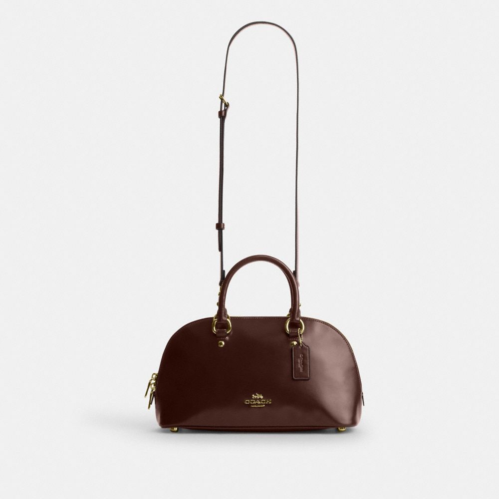 Coach Lara Satchel Bag Gold Maple