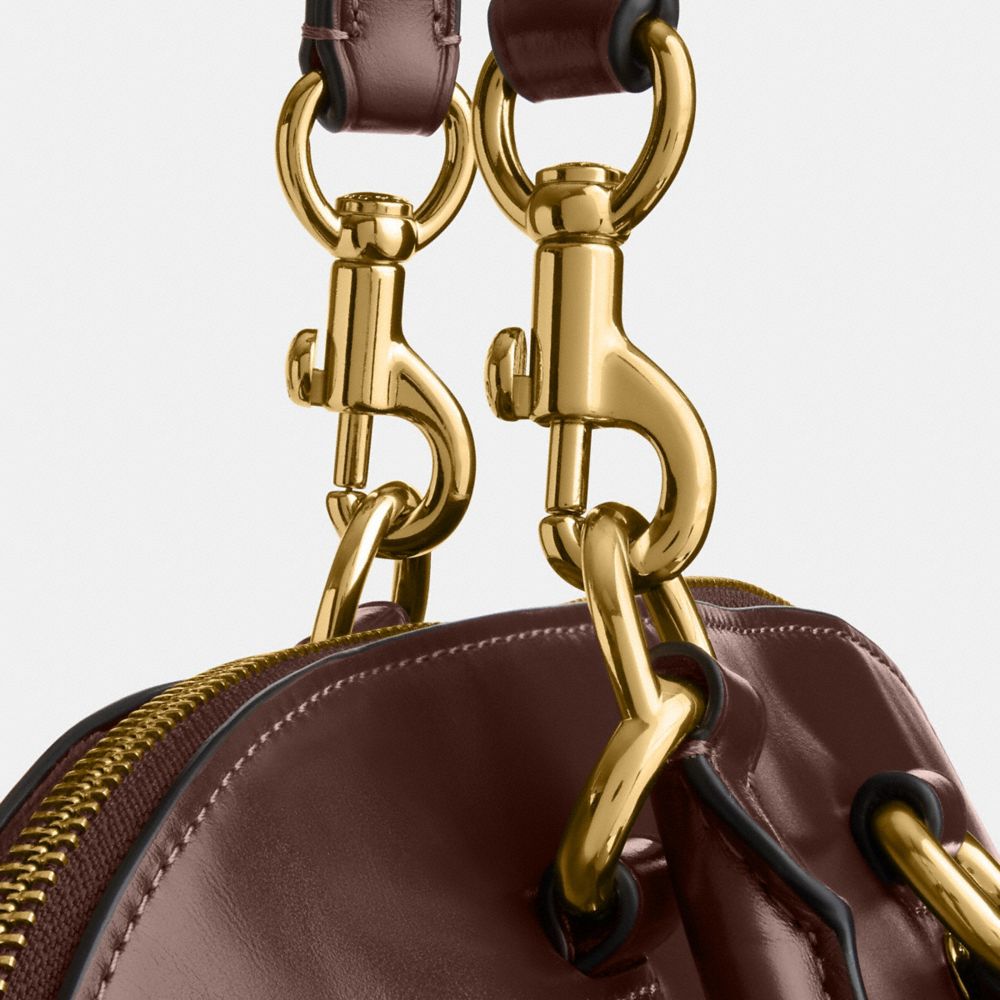 Coach Lara Satchel Bag Gold Maple