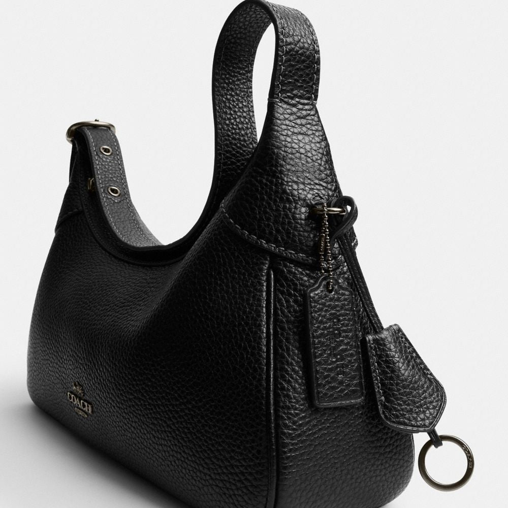 Coach Ella Small Shoulder Bag Gunmetal Black