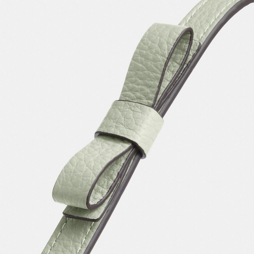 Coach Nolita 19 With Floral Print And Bow Gold Pale Green