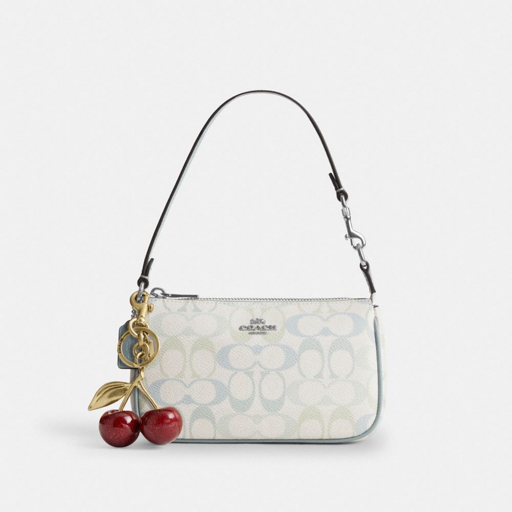 Coach Nolita 19 In Signature Canvas Silver Chalk Blue