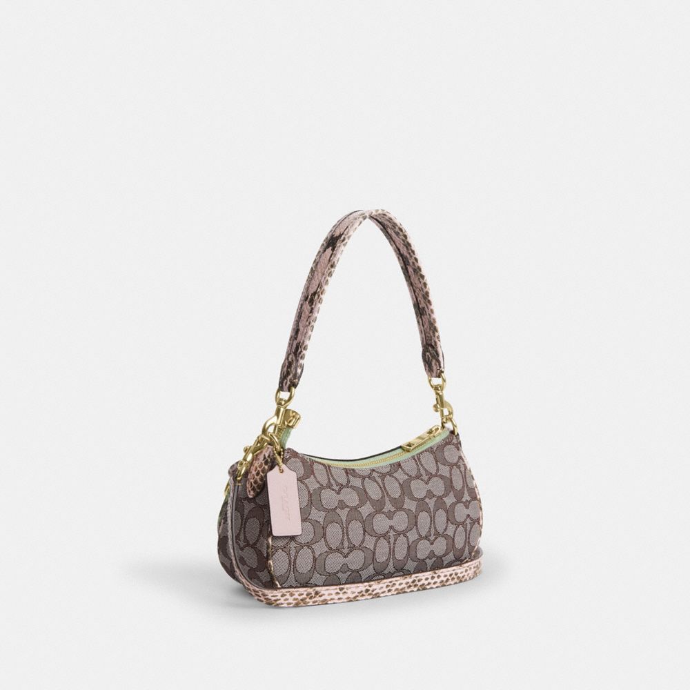 Coach Ashton Shoulder Bag In Signature Jacquard Gold Oak Multi