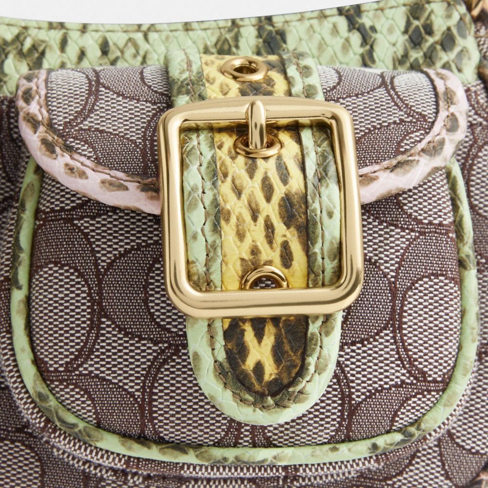 Coach Ashton Shoulder Bag In Signature Jacquard Gold Oak Multi