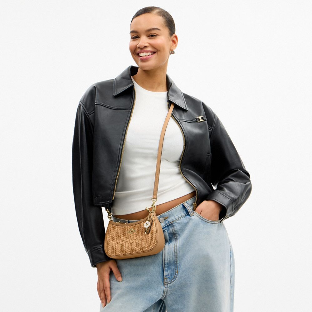 Coach Teri Mini Crossbody Bag Gold Toast