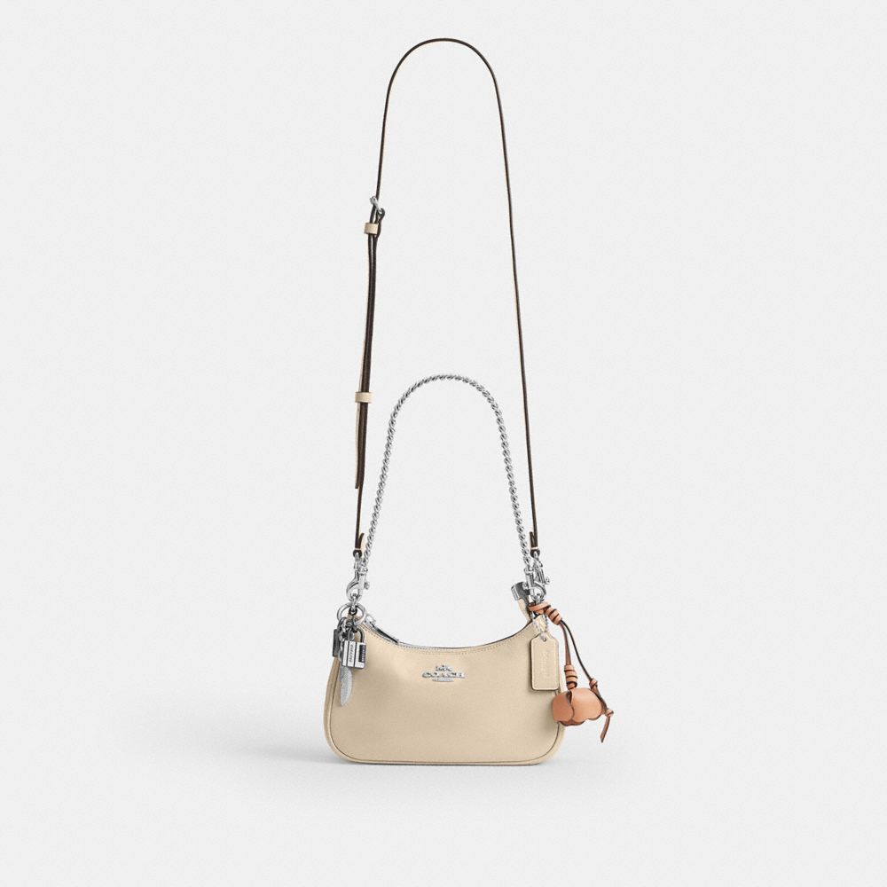 Coach Teri Mini Crossbody Bag With Charms Silver Ivory
