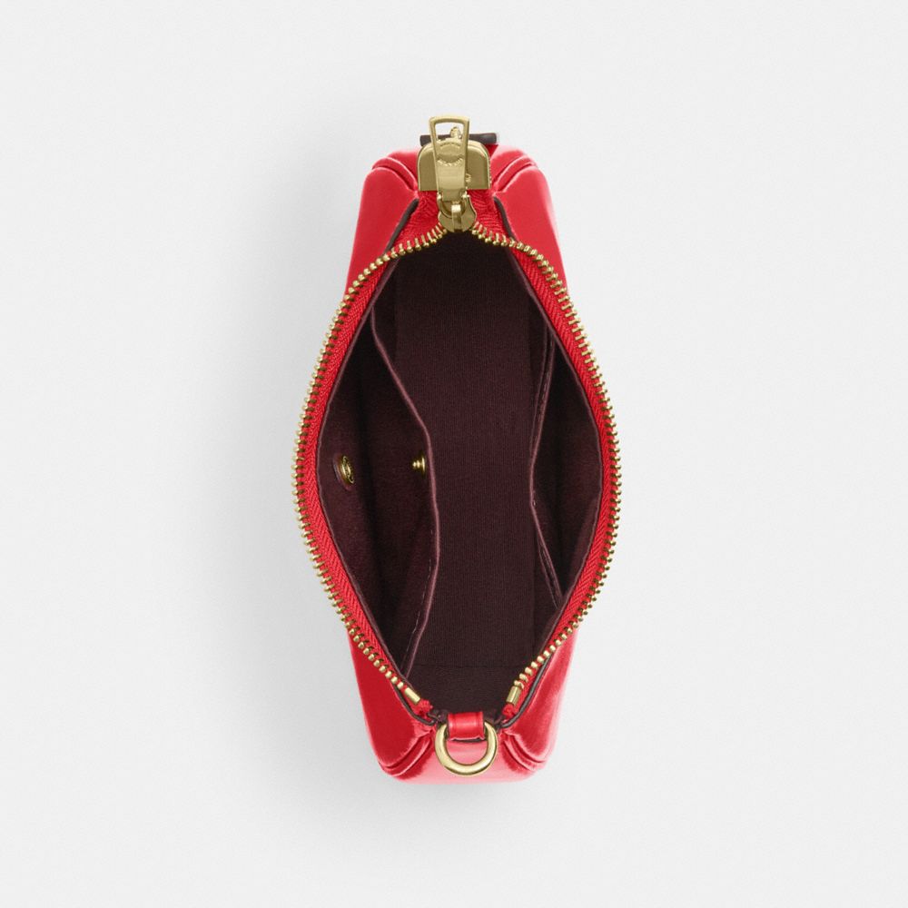 Coach Teri Mini Crossbody Bag With Bows Gold Bright Cherry