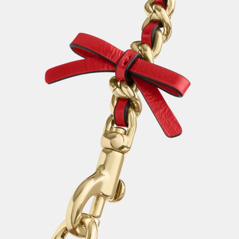 Coach Teri Mini Crossbody Bag With Bows Gold Bright Cherry