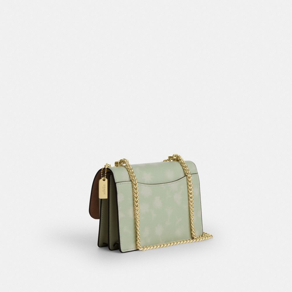 Coach Mini Klare Crossbody Bag With Floral Print Gold Pale Green