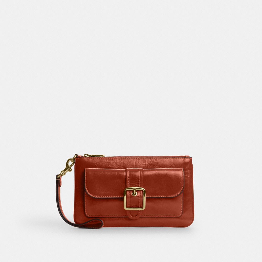 Coach Ashton Wristlet Gold Cinnamon