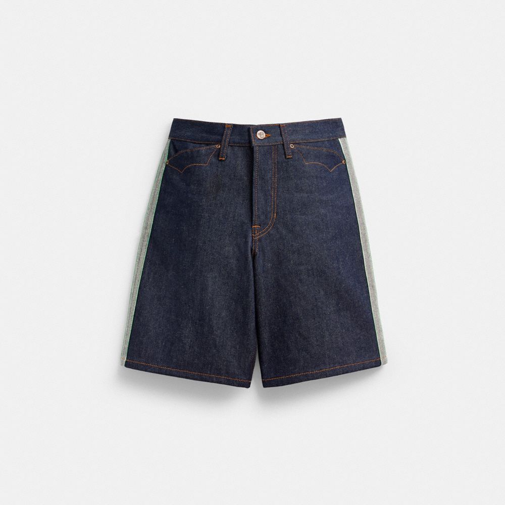 Coach Coach | Brain Dead Denim Skater Shorts In Recycled Cotton Dark Blue