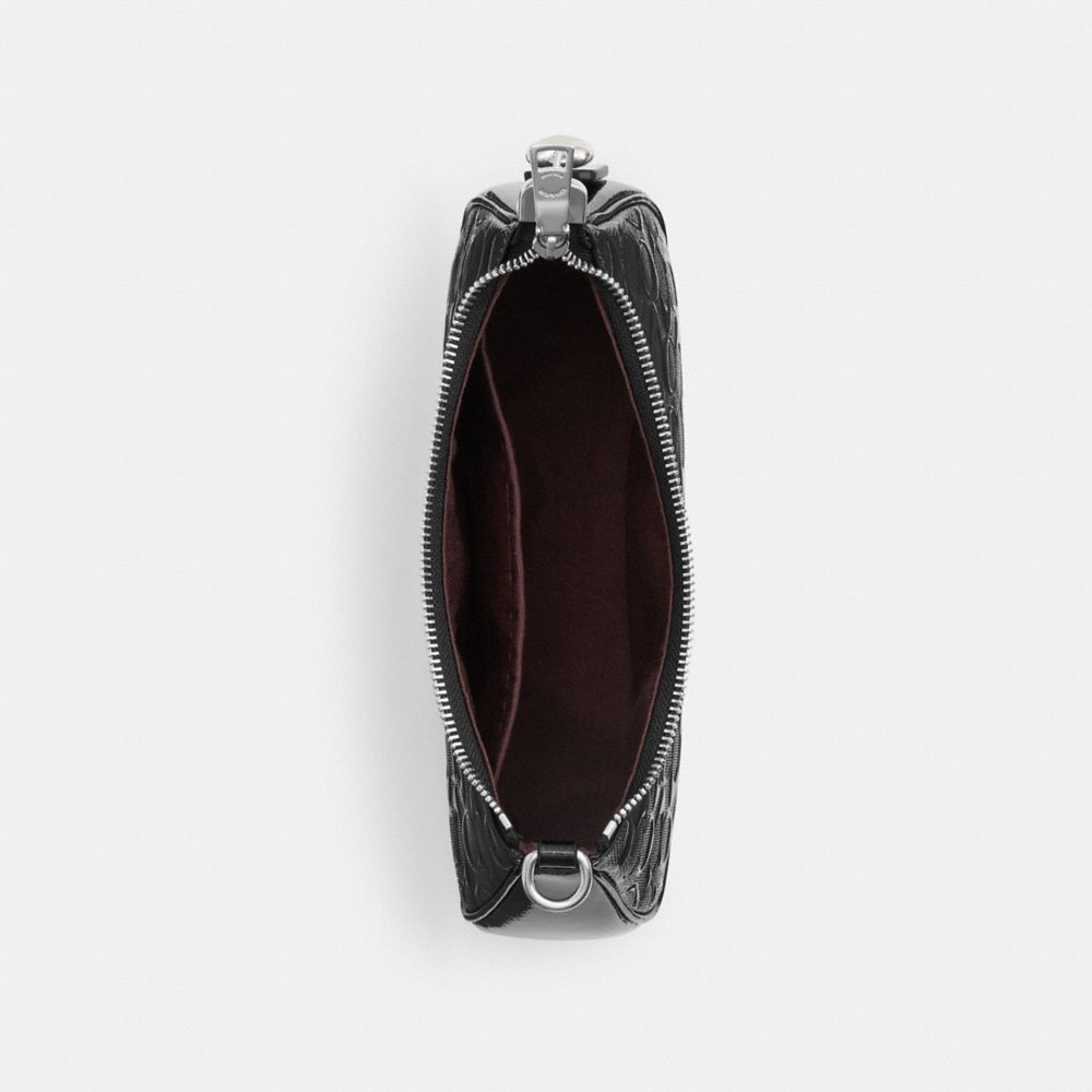 Coach Teri Shoulder Bag In Signature Leather With Heart Charm Silver