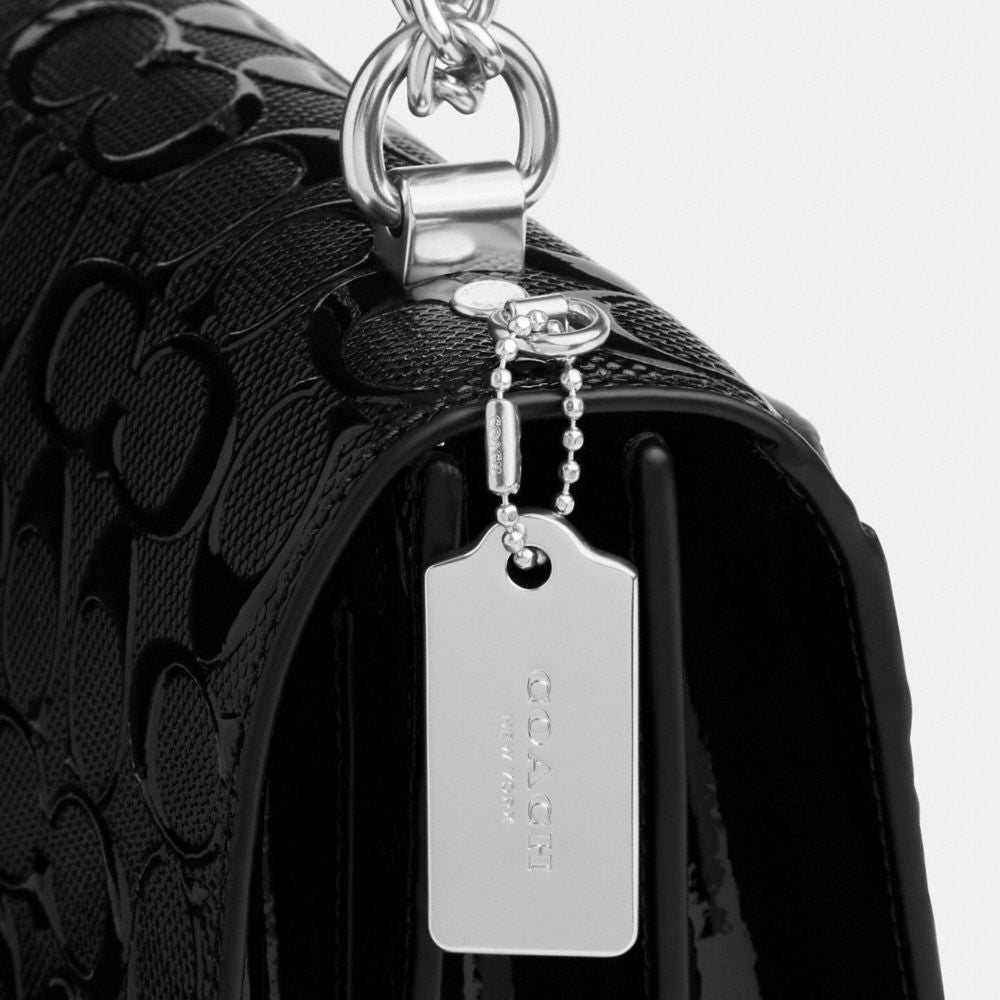 Coach Klare Crossbody Bag In Signature Leather Silver Black