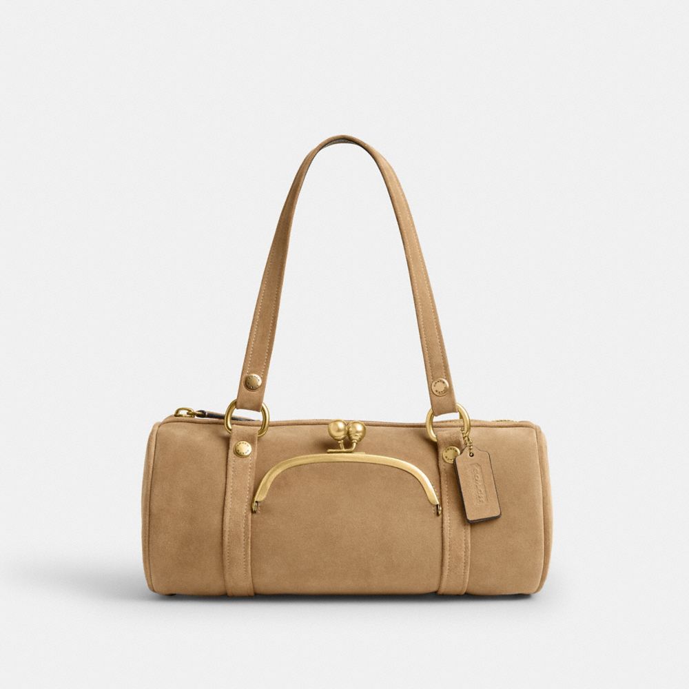 Coach Kisslock Barrel Bag Brass Soul