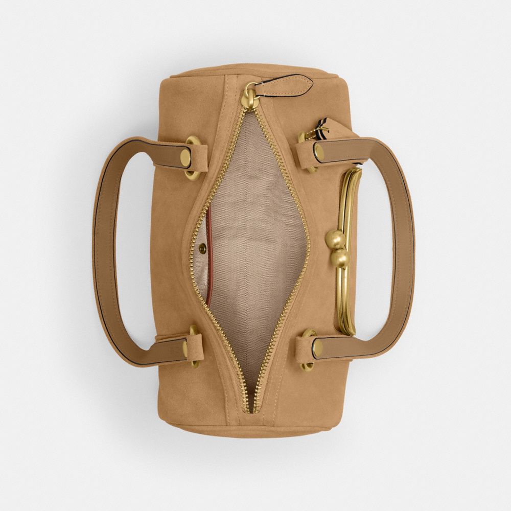 Coach Kisslock Barrel Bag Brass Soul