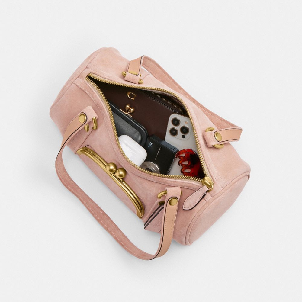 Coach Kisslock Barrel Bag Brass Nuage