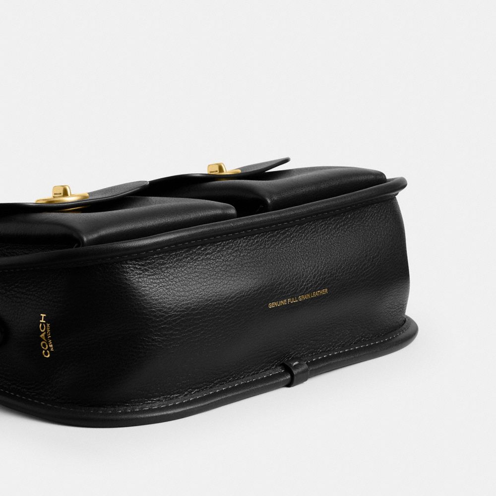 Coach Twin Turnlock Waverly Bag Brass Black