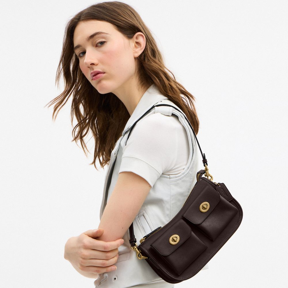 Coach Twin Turnlock Waverly Bag Brass Maple