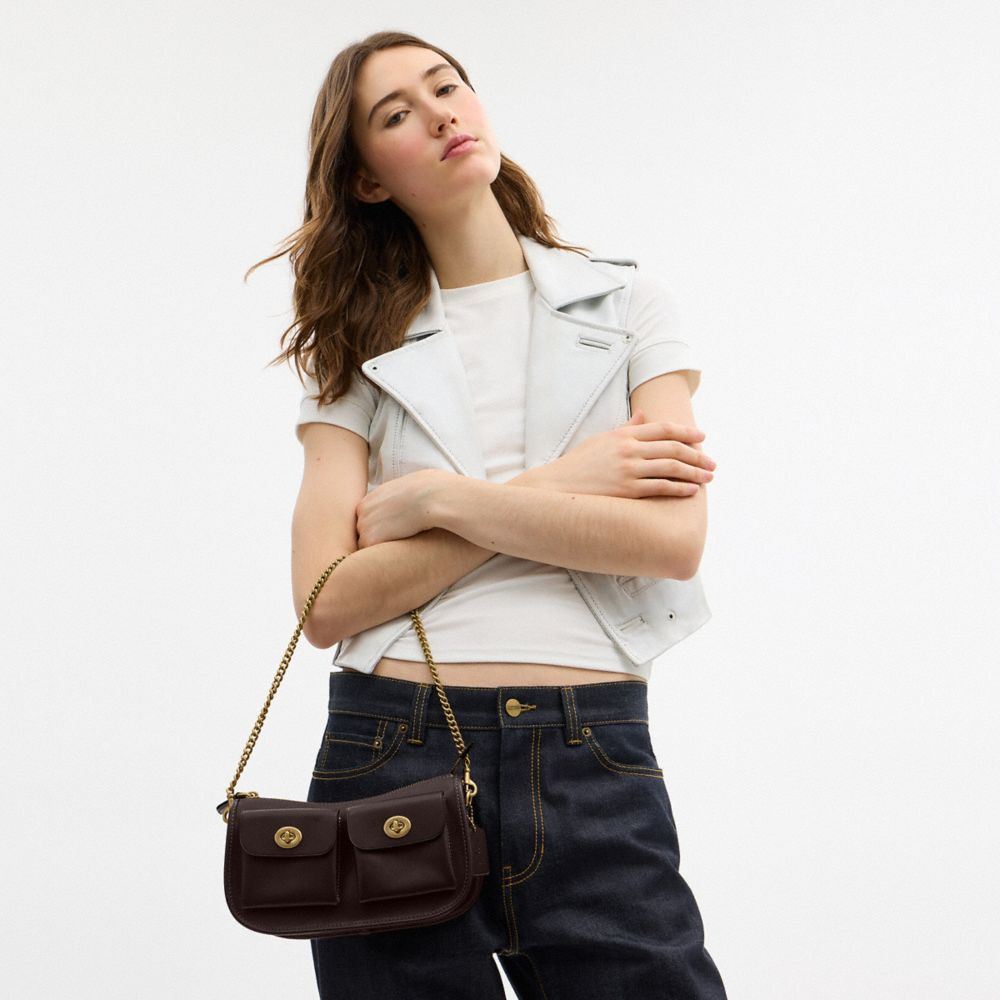 Coach Twin Turnlock Waverly Bag Brass Maple